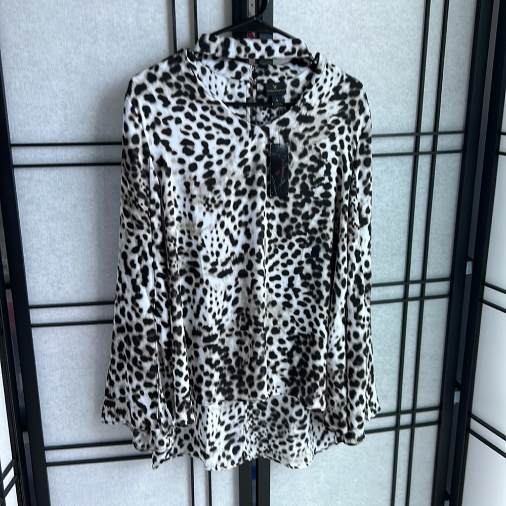 NWT Worthington Cheetah Print Blouse